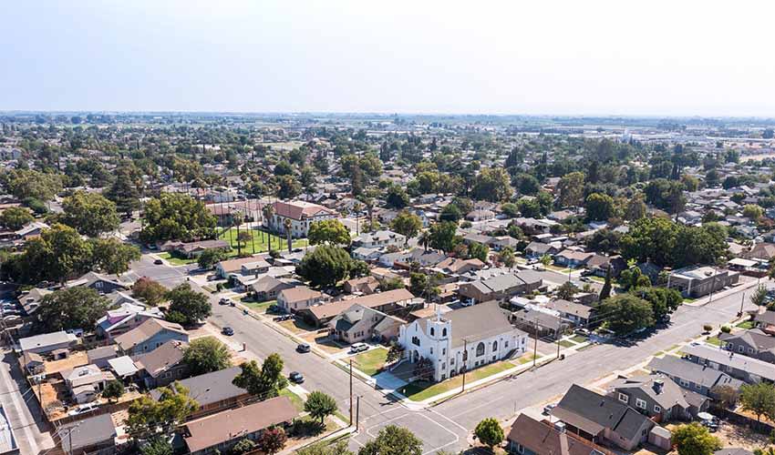 Turlock skyline, California